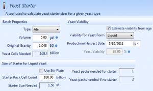 Yeast starter tool 300x179 BeerSmith 2 Features